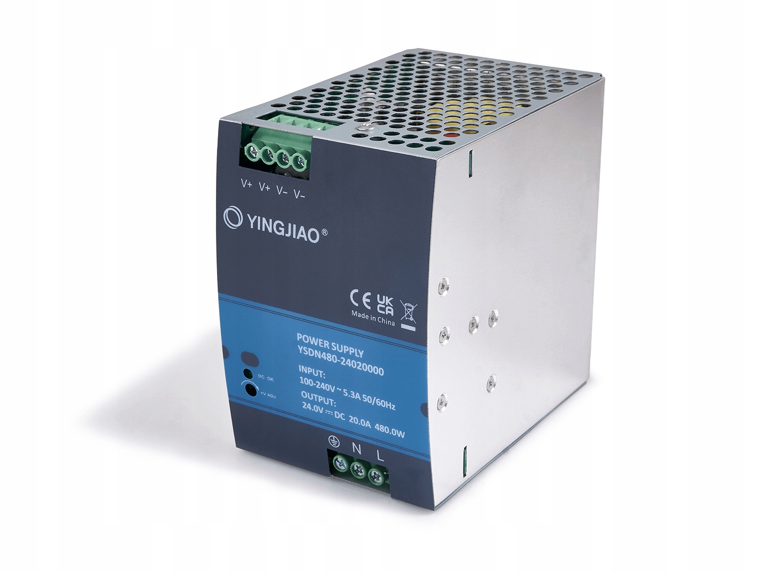 Napájací Zdroj Na Koľajnicu Din 24V 20A 480W Hdr Yingjiao 3 Roky Gw