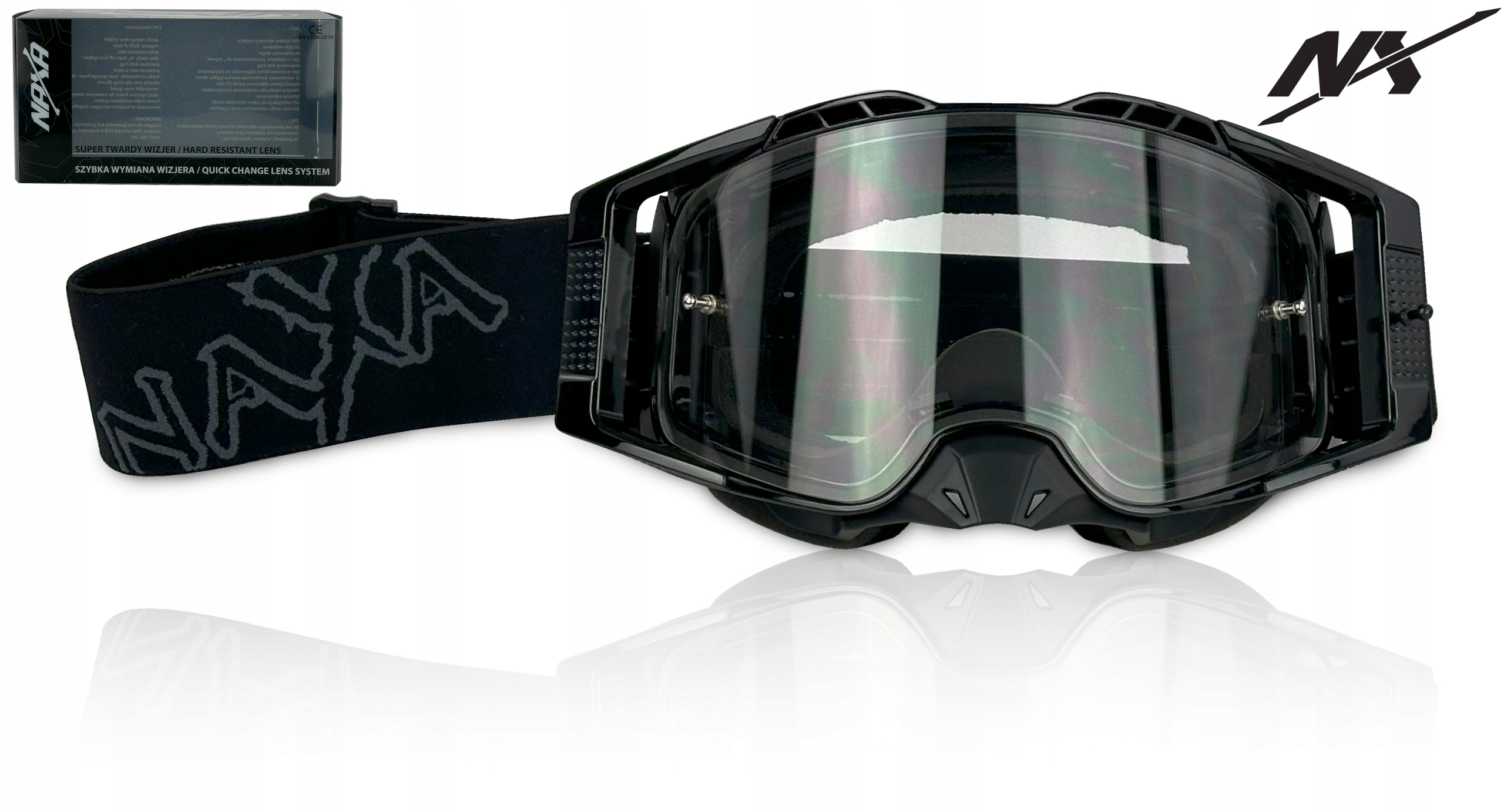 Naxa Prémiové Brýle Cross Atv Quad Vypínací Tvrdý Hledáček Antifog