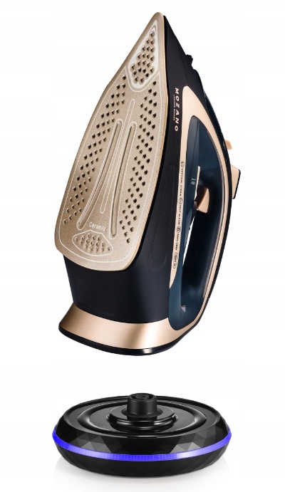 BEZPRZEWODOWE PAROWE ŻELAZKO MAZANO MOCNE 2600W CERAMICZNA STOPA POWŁOKA