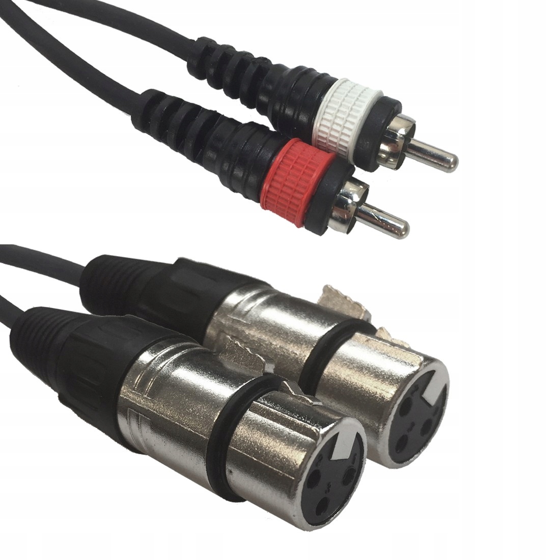 

Przewod kabel 2x Xlr żeńskie na 2x Rca 1,5m
