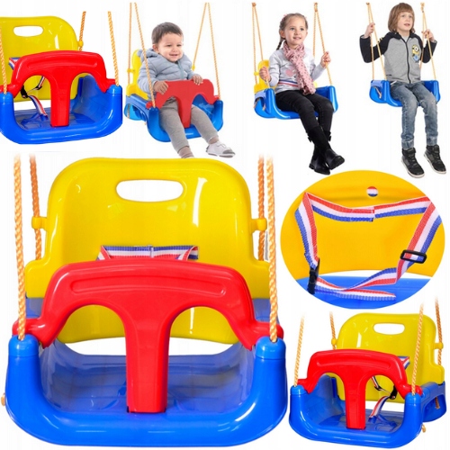 HUŚTAWKA OGRODOWA dla Dzieci 3w1 ZEWNĘTRZNA lub DOMOWA mocna bezpieczna