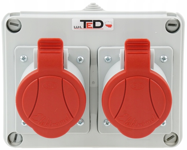 Stavební Rozvaděč Silový Erbetka 2 Zásuvky 2 X 400V 32A/5P IP44