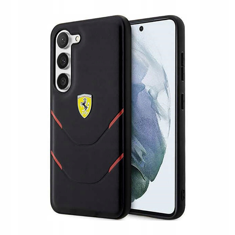 Ferrari Hot Stamp Lines – Pouzdro pro Samsung Galaxy S23 (černé)