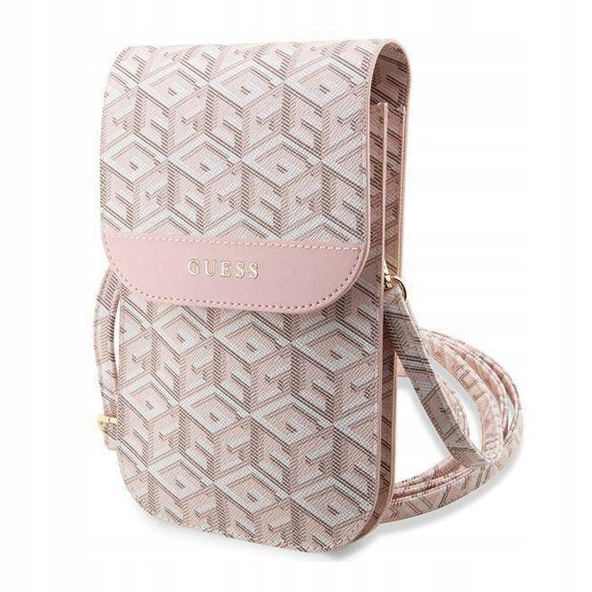 Taška Guess G Cube Stripe růžová
