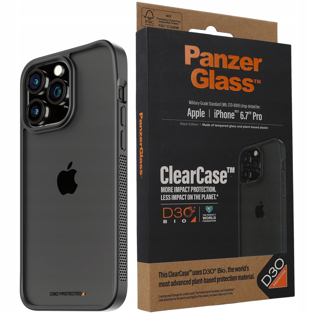 Etui PanzerGlass ClearCase na iPhone 15 Pro Max z certyfikatem Military