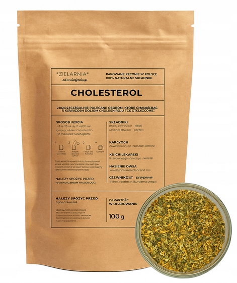 Cholesterol – bylinný čaj 100 g Zielarzpolski.pl