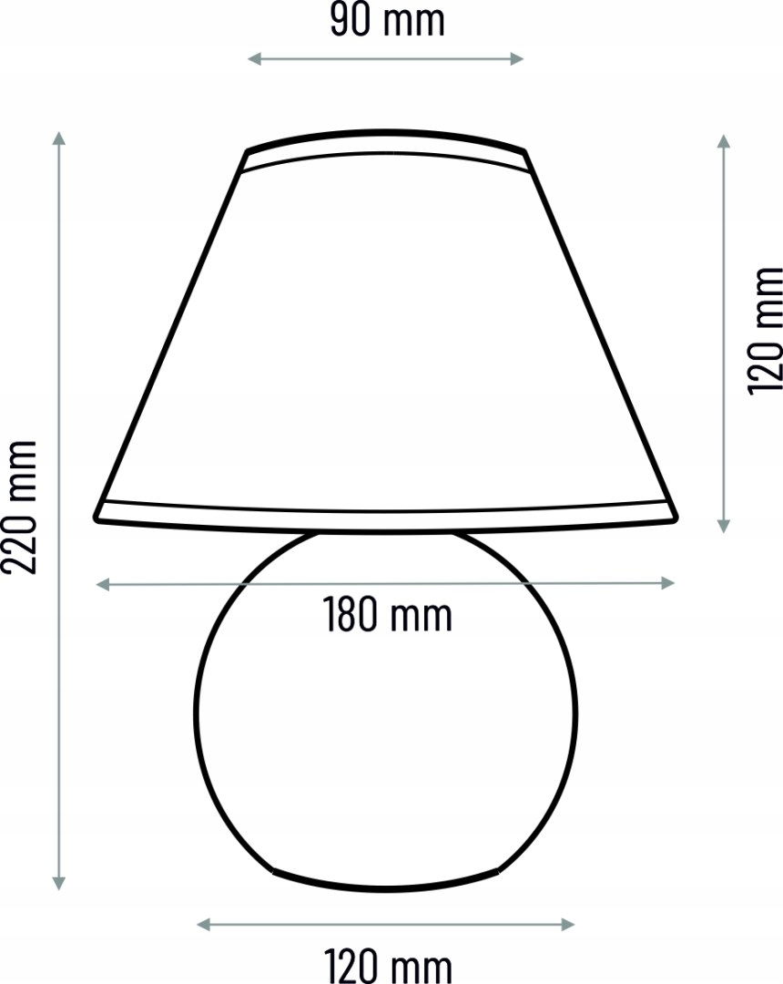 Stolní lampa Kula šedý mramor