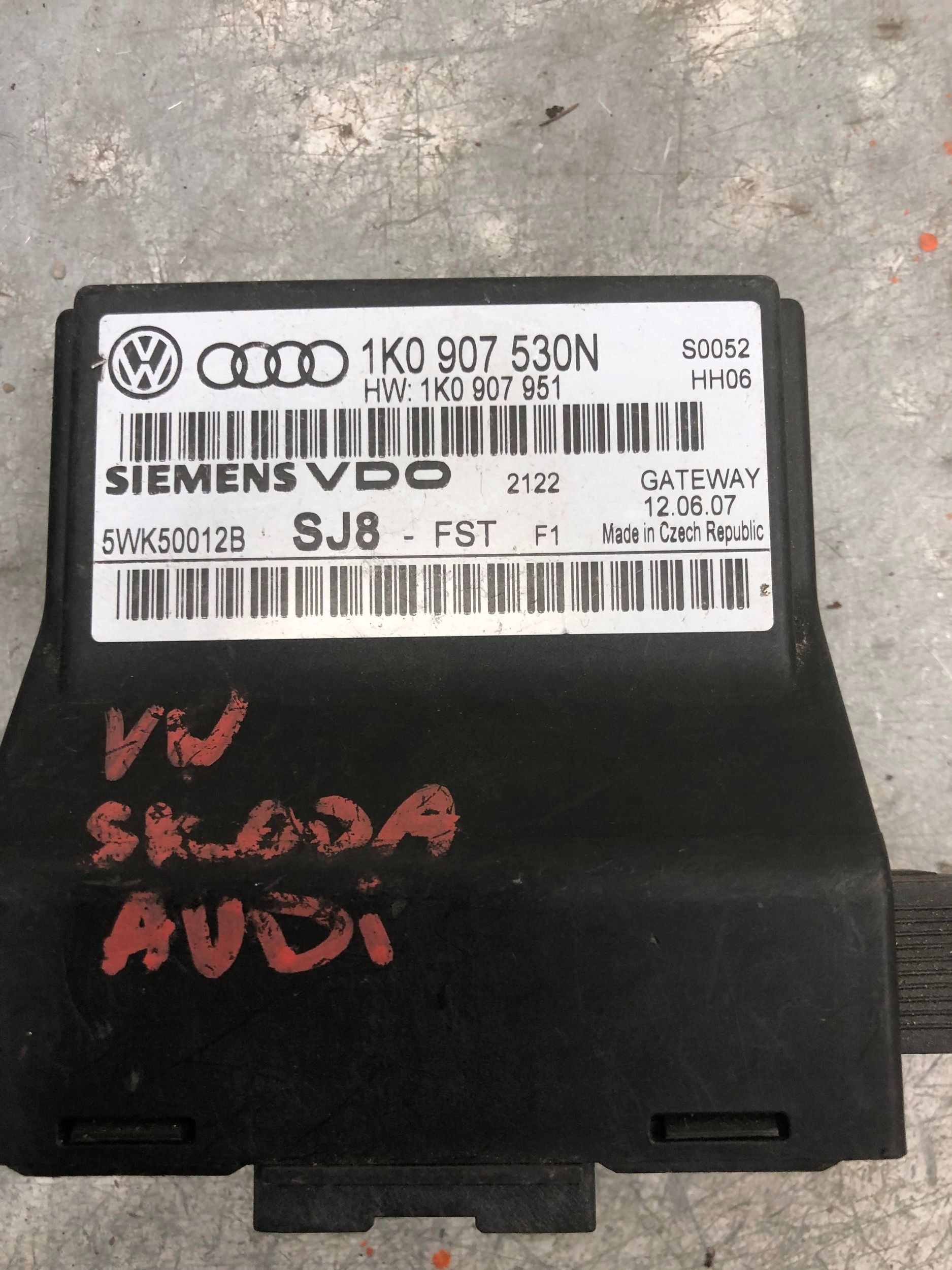 module control unit GATEWAY VW SKODA AUDI 1K0907530N