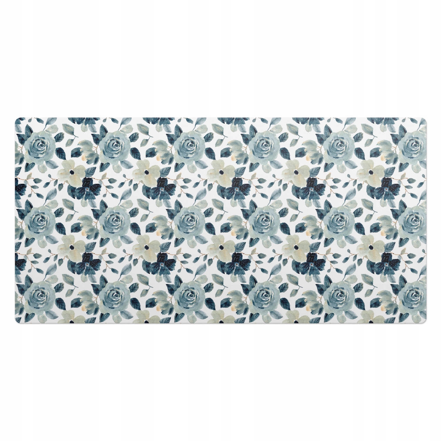 Podložka na psací stůl s grafikou do domácnosti i kanceláře Retro floristický motiv 100 x 50 cm