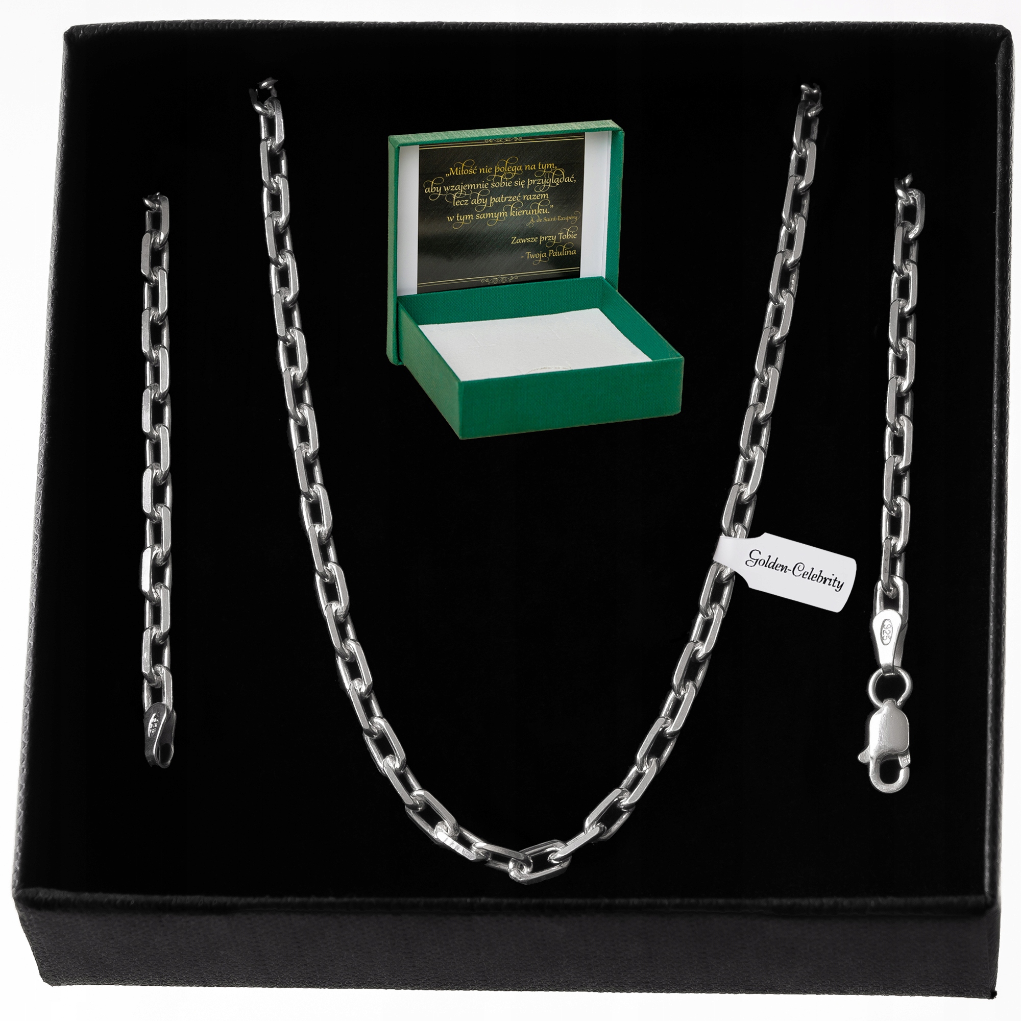 

Srebrny Łańcuszek Ankier 50cm/3mm pr 925