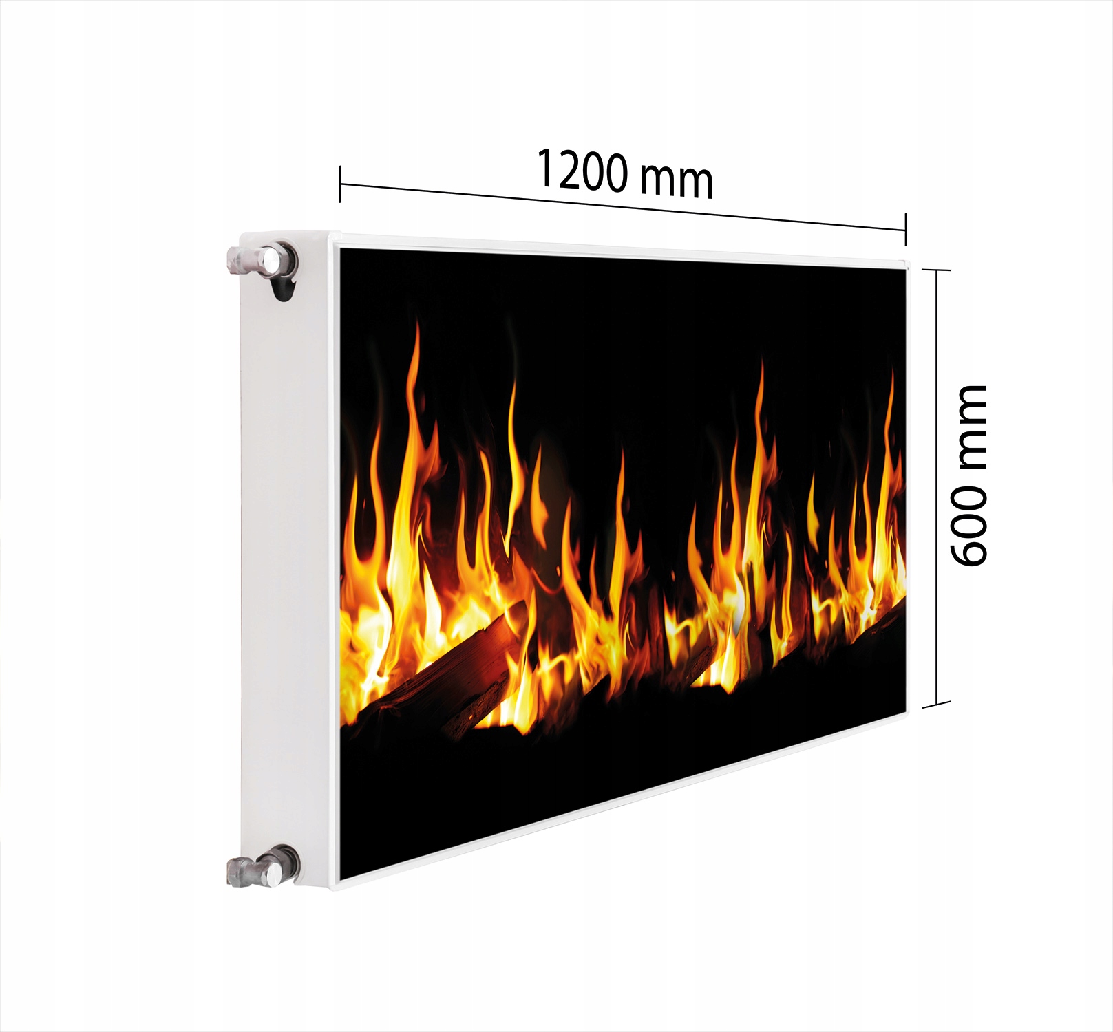 Maskovač Kryt Radiátoru 120x60 Oheň Podložka Magnet