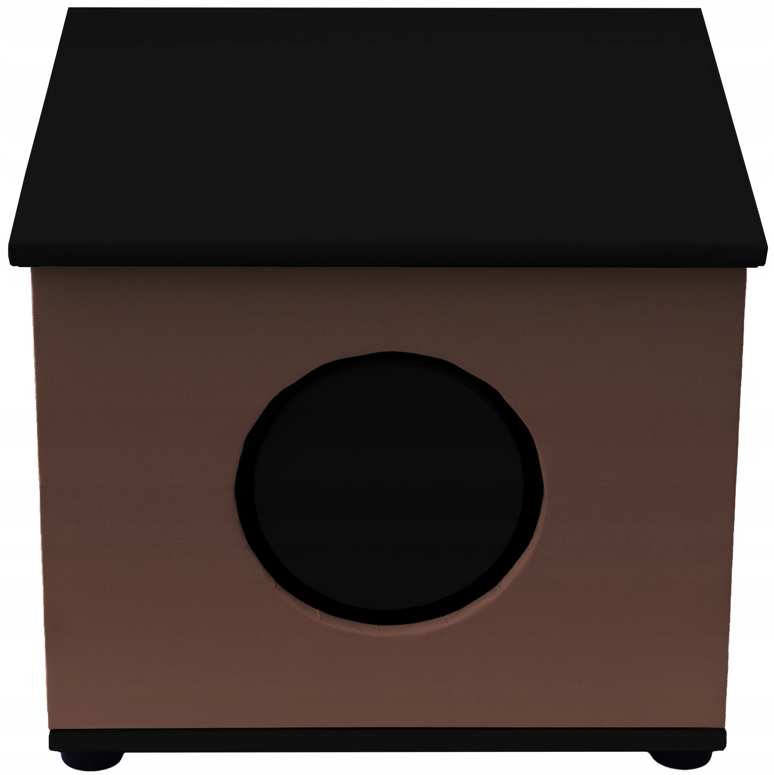 Bouda pro kočky dvojitě zateplená, samočistící, bezúdržbová, Černá-hnědá