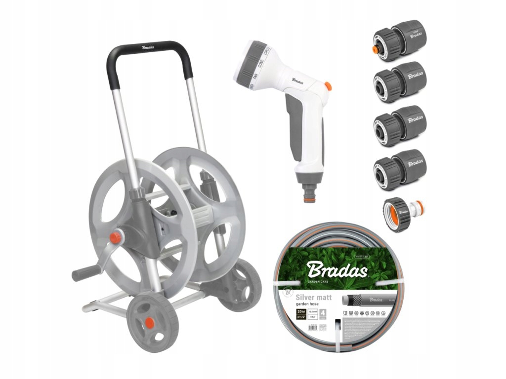 Pojazdný navijak White Line s hadicou 1/2" 20 ma príslušenstvom Silver Pro