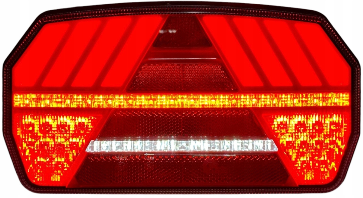 Led lampa sdružená zadní tekoucí směrovka odrazka autopřepravník 12V 24V p