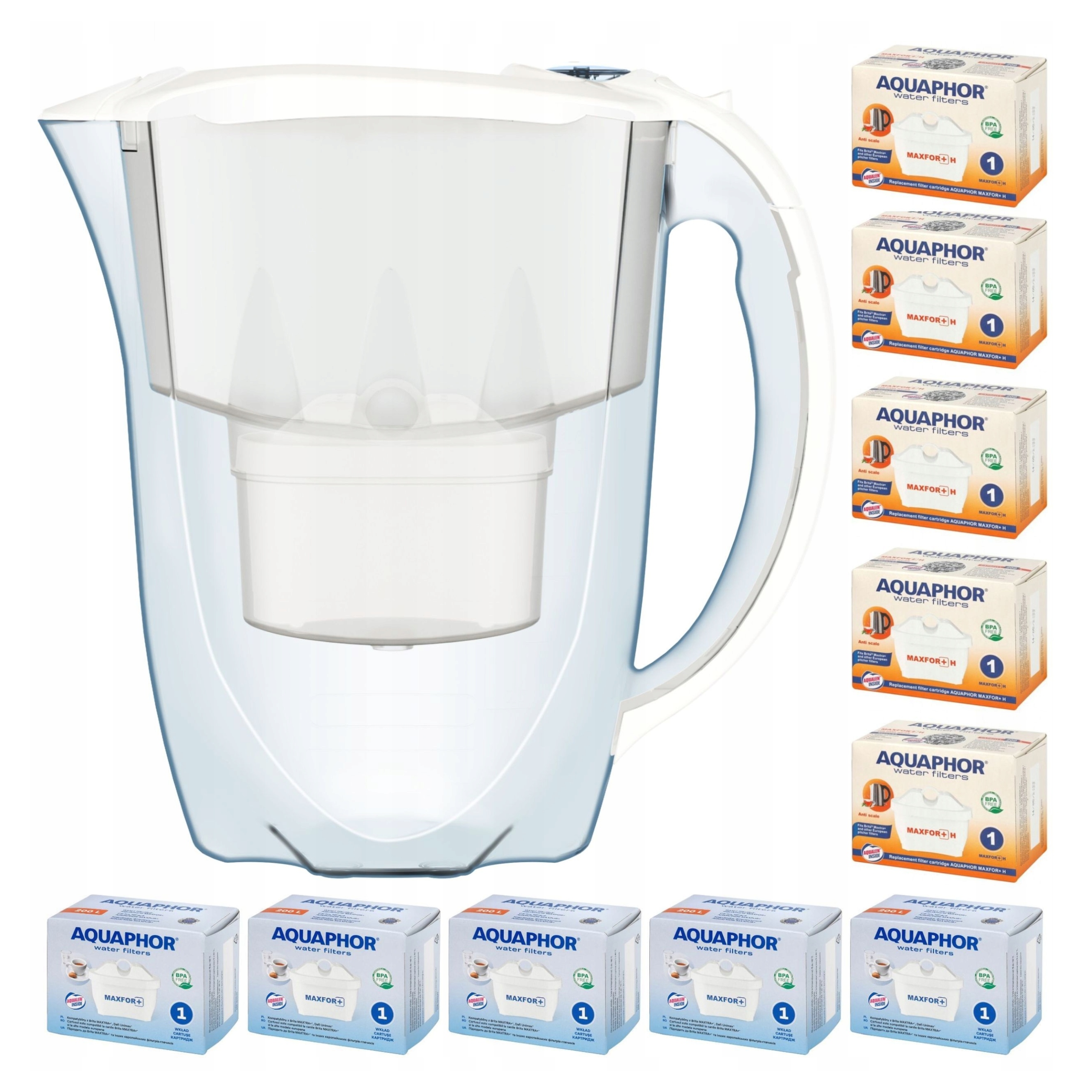 Filtrační konvice Aquaphor Amethyst 2,8 l 10 náplní (5 5H), bílá