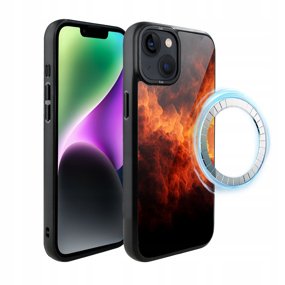 Matný Pouzdro Ibizu DropGuard pro iPhone 14 s MagSafe, barva Inferno Sky