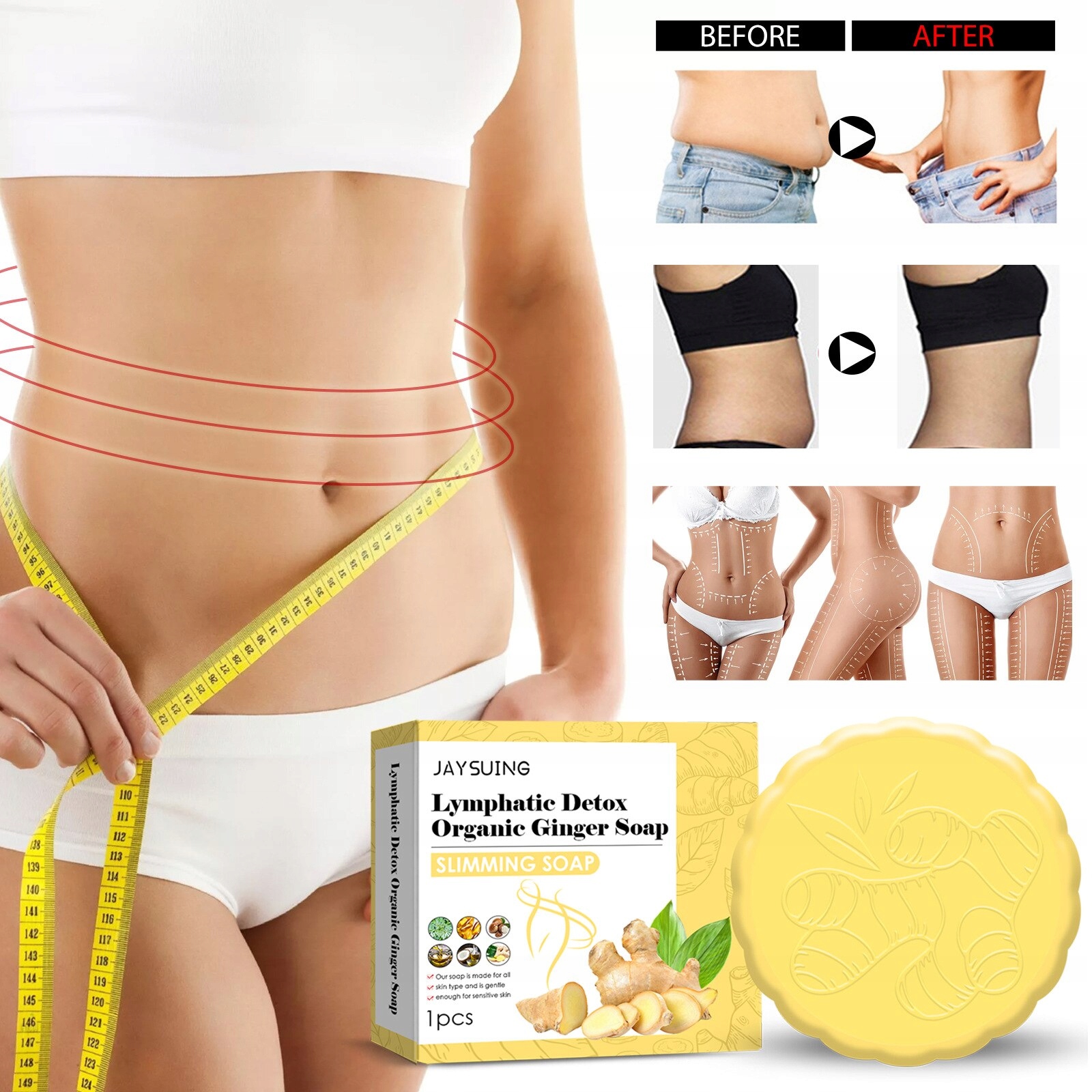 Ginger Mydło Odchudzanie Limfatyczny Detox Marka inna marka