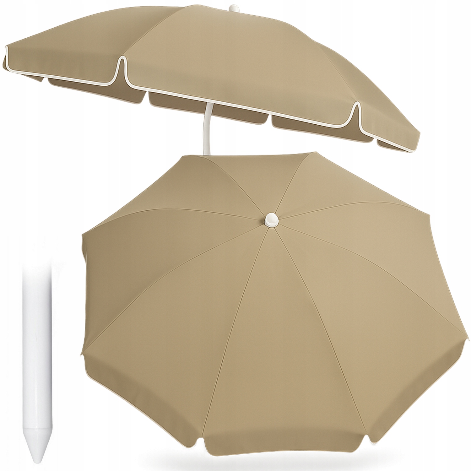 Parasol Ogrodowy plażowy na balkon taras Łamany z falbaną 240 cm