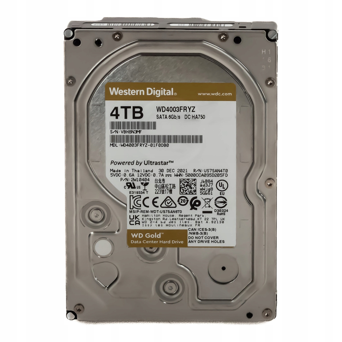 Wd Gold 4TB 7.2K 256MB Sata III 3.5'' WD4003FRYZ
