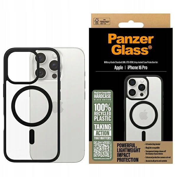 PanzerGlass HardCase iPhone 16 Pro 6.3"czarny/black MagSafe 1302