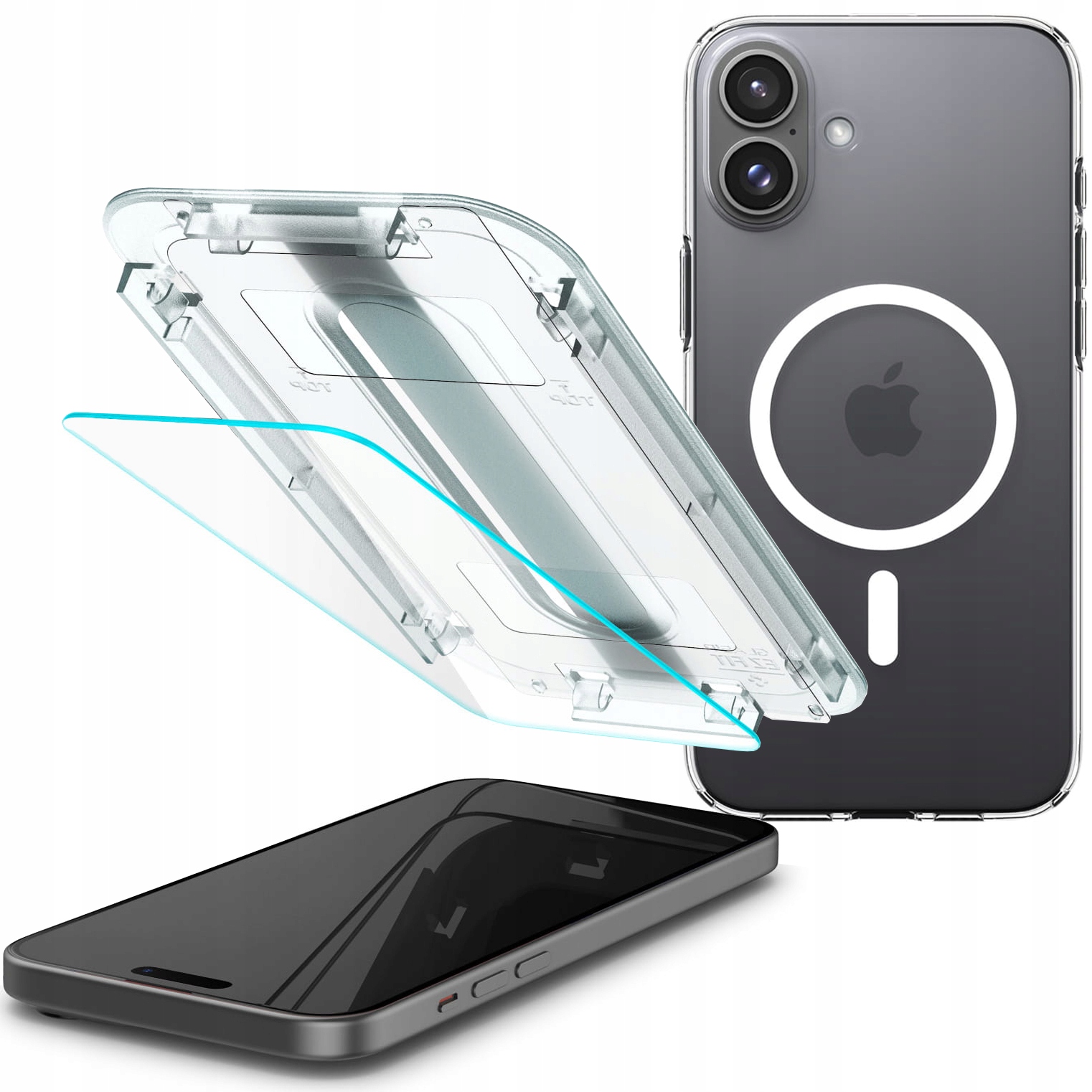 Pouzdro sklo Spigen pro iPhone 16 Plus, pouzdro s rychlým kryt na sklíčko