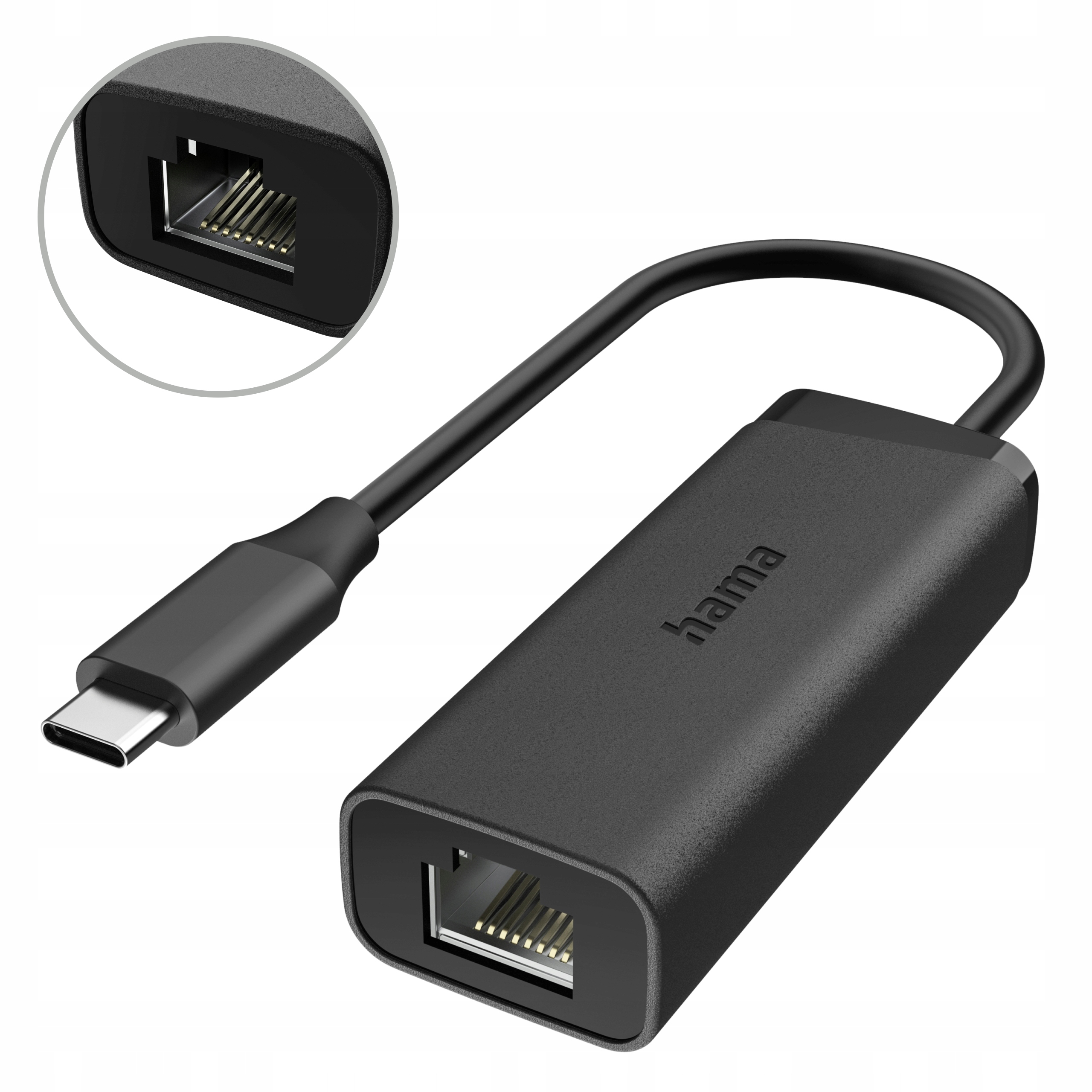 Hama adapter Usb-c RJ45/LAN 2.5 Gbps przejściówka ethernet Internet