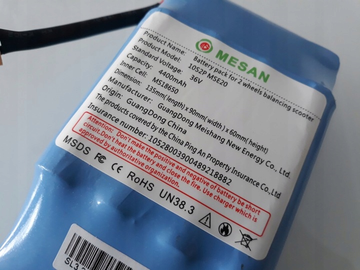 Akumulator 10S2P 36V 4,4Ah deska elektryczna Marka bez marki