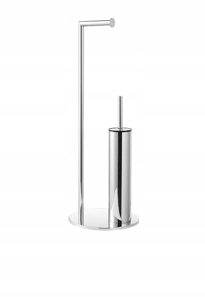 Stojan Stella na papier a toaletnú kefu okrúhly leštená oceľ