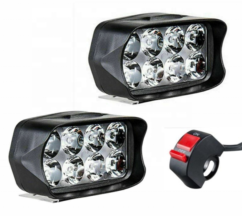 Мотоциклетная рабочая лампа галогенный прожектор мотоцикл QUAD MOTOR 8X LED
