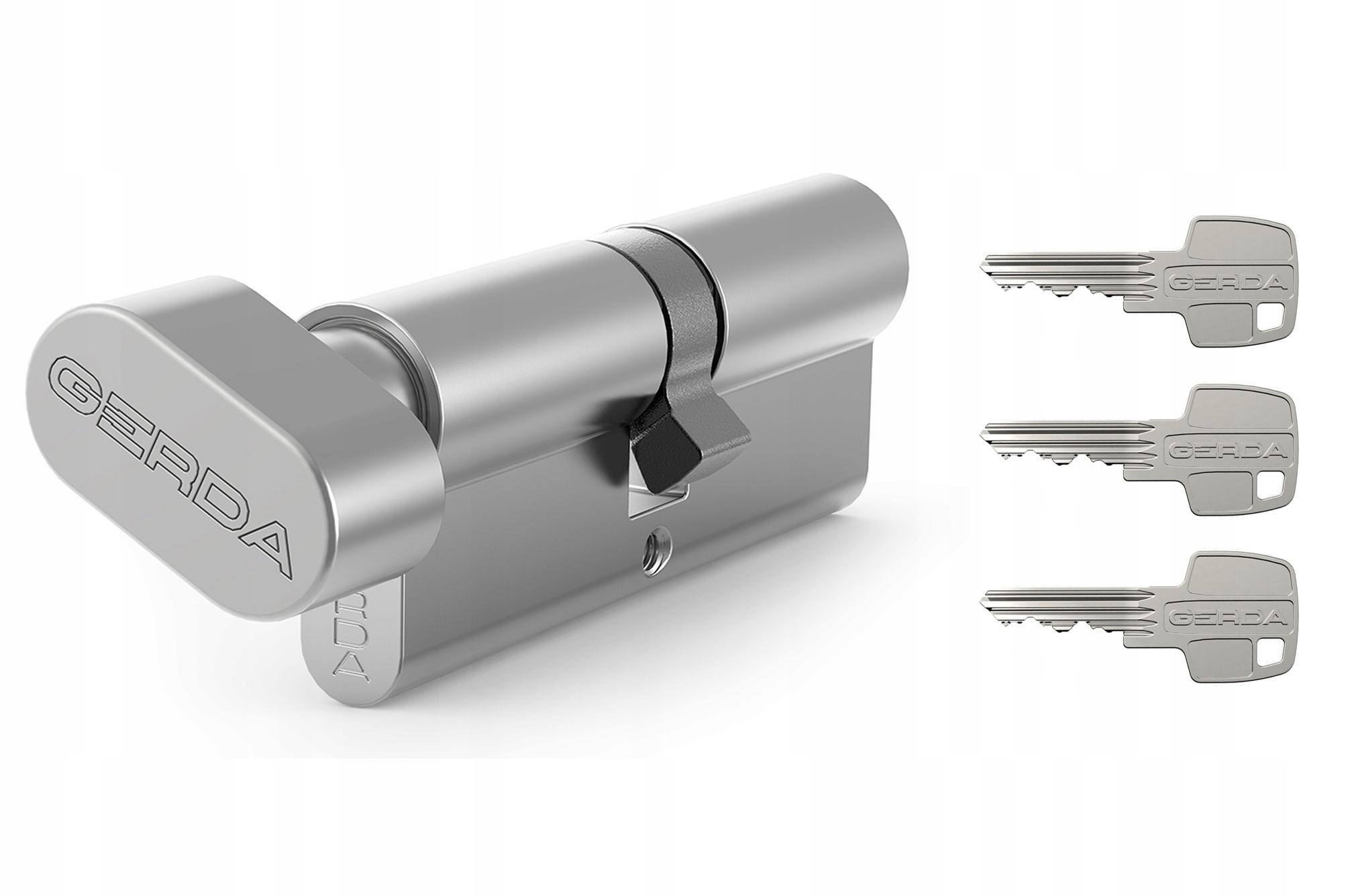 

Wkładka Gerda WKE1 Z Gałką Nikiel 3 Klucze 35/40G