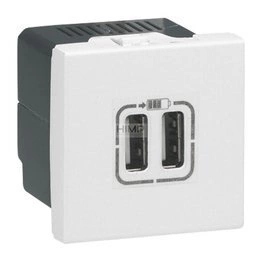 Nabíjačka 2 x Usb 2400 mA Typ-A Typ-A Biela