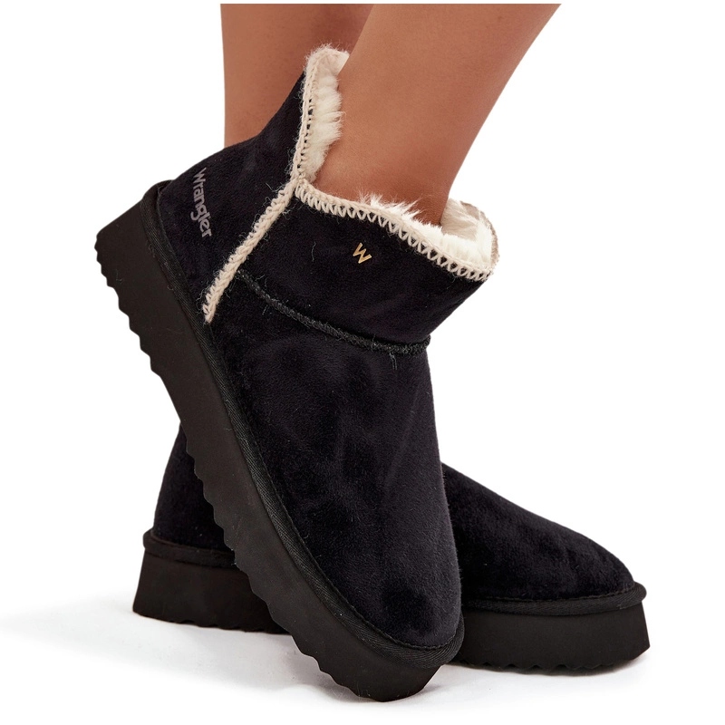 Dámské Sněhule S Výšivkou Platforma Wrangler 20253093 Černé 36