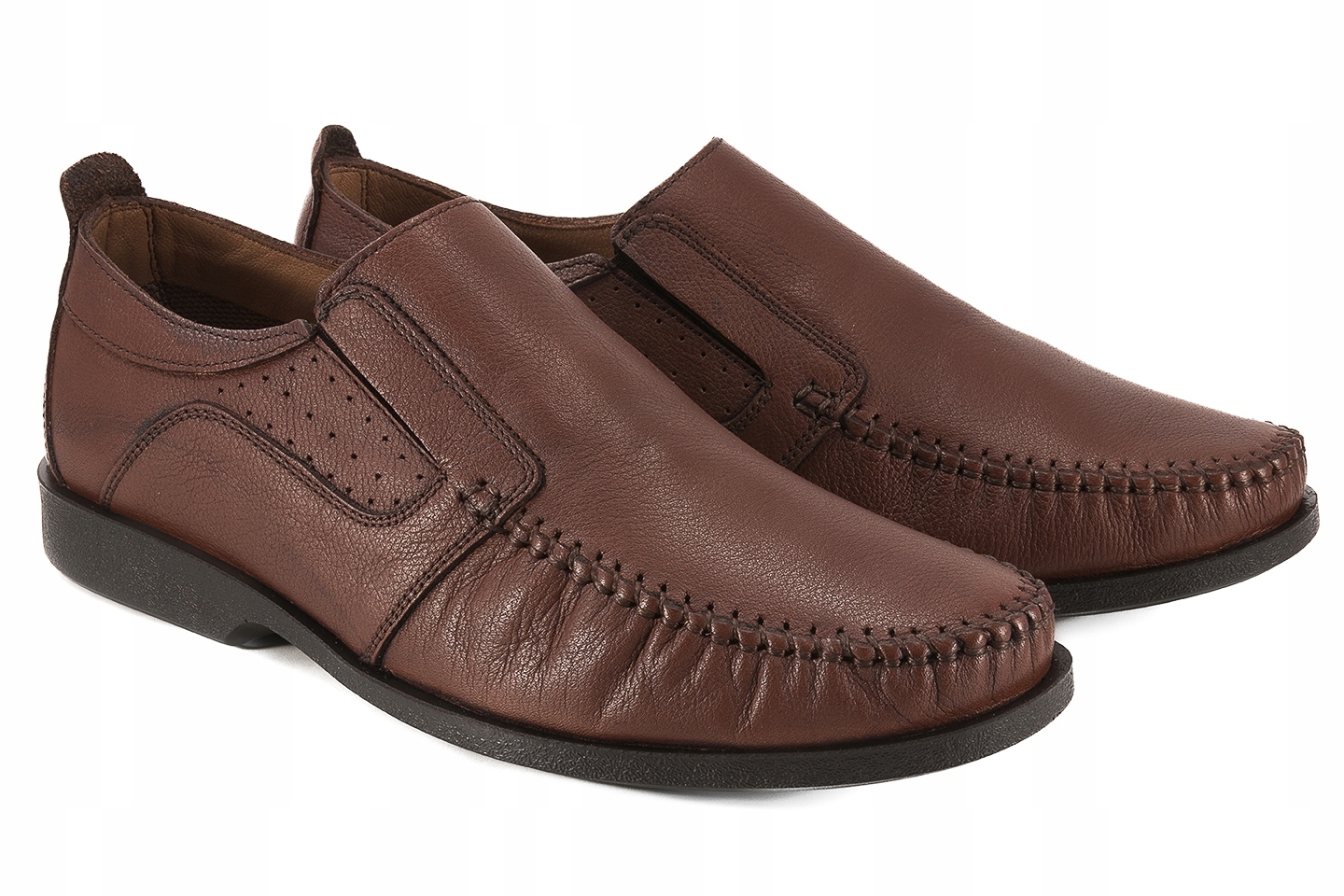 T.sokolski Sar W21-901 Kožené Mokasíny Pánské Polobotky Návštěvnické hnědé 45