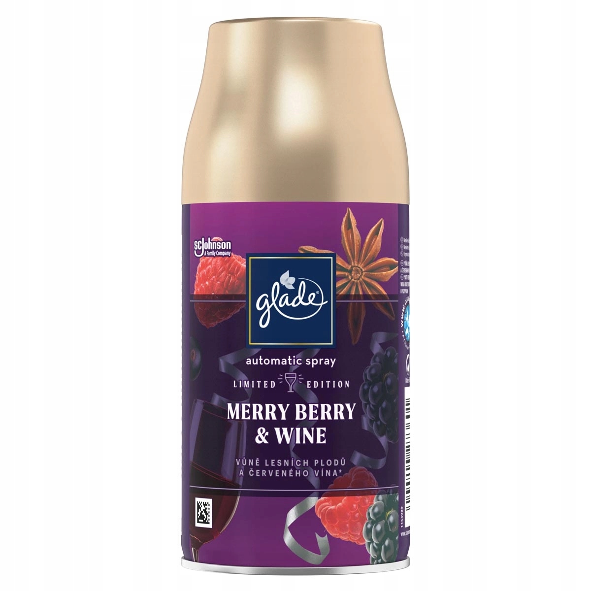 GLADE Odświeżacz MERRY BERRY & WINE Jagodowy 269 ml zapas
