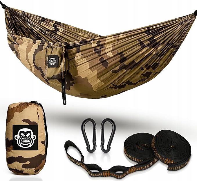 Hamak Turystyczny Survival Wojskowy Mocny 275X140 CM 180KG Lekki+torba