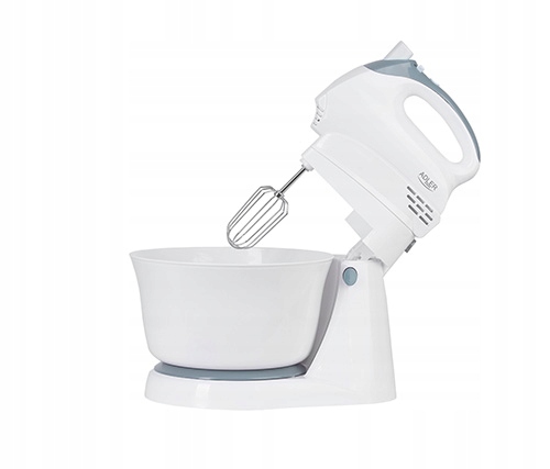 Mixér S Otočnou Mísou Kuchyňský robot 300W Turbo 2 Míchadla Háky Bílý