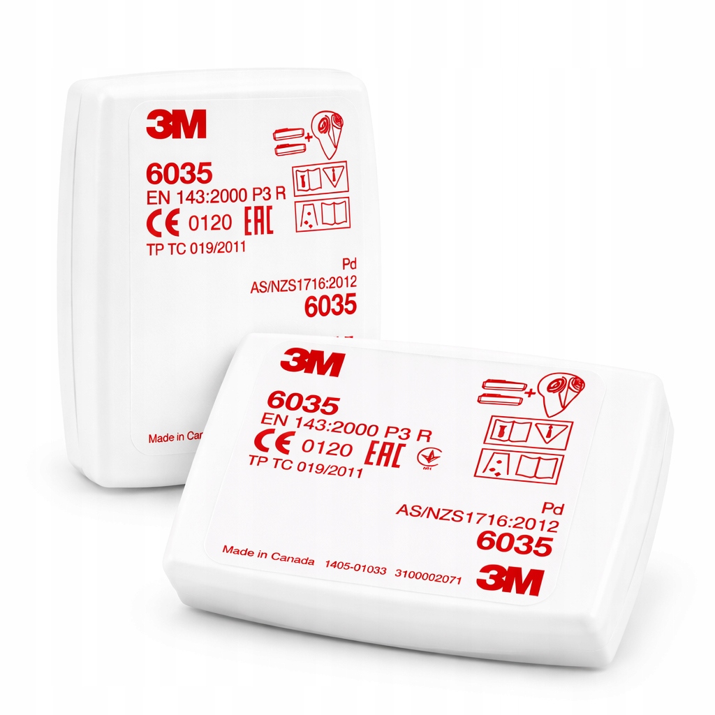Filtr 3M 6035 P3 R ORYGINALNY ZESTAW, 2 szt