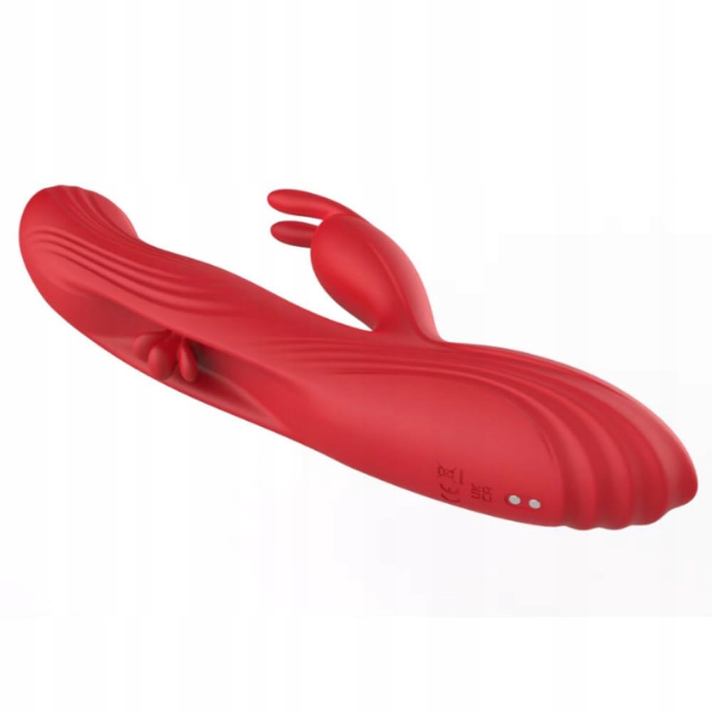 RABBIT VIBRATOR 3W1 DLA KOBIET STYMULATOR KLITORIS LCD REALISTYCZNY DILDO — miniatura 6