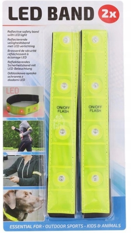 2x OPASKI ODBLASKOWE LED ŚWIATŁO OPASKA ODBLASKOWA Kod producenta RF-RB-02