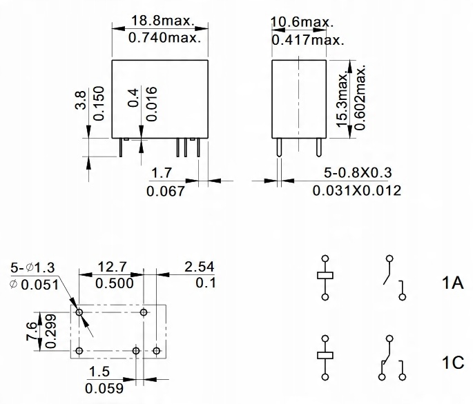  Реле JZC-32fas-10-DC12V 10A 12V JZC-32F Марка інше