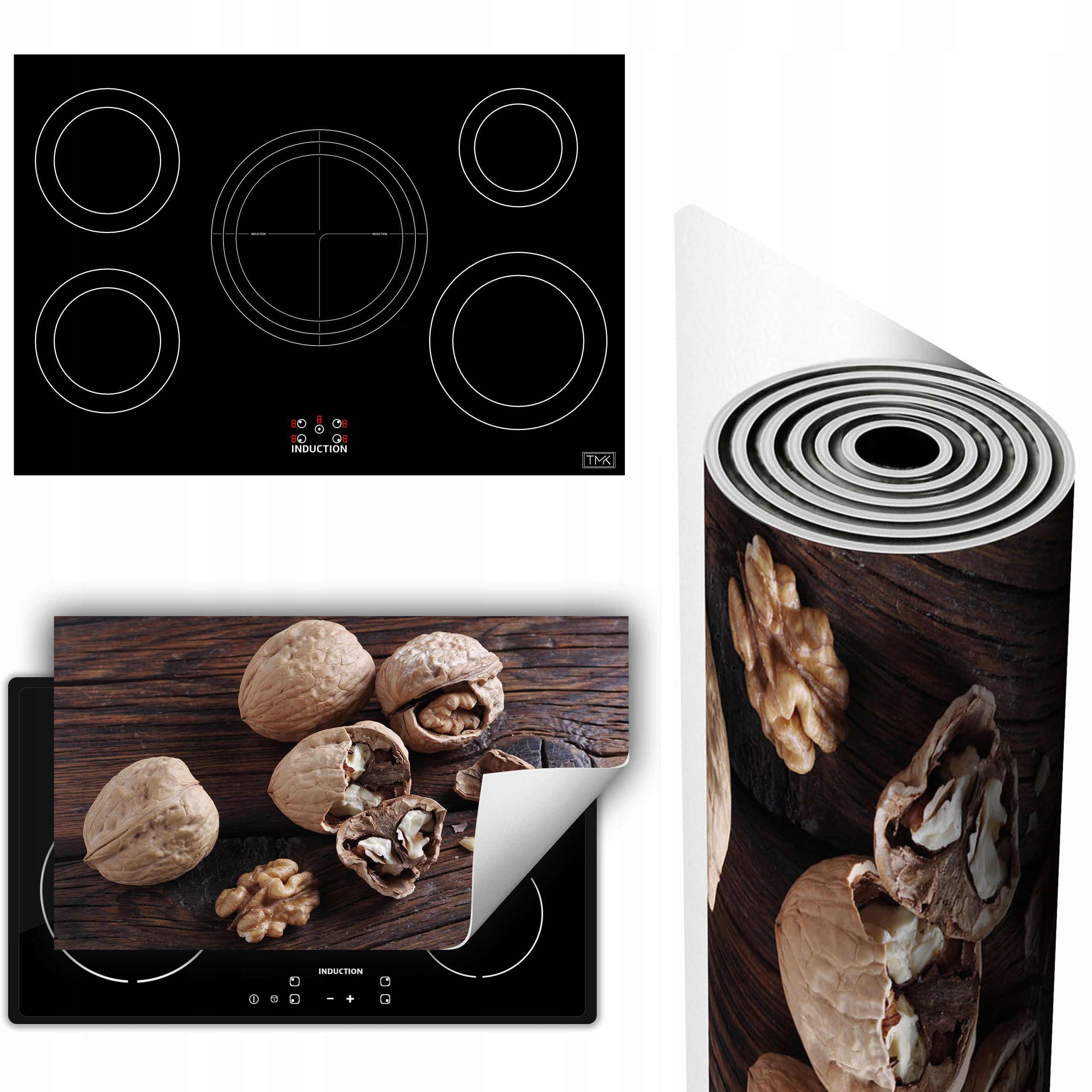 Vinylová Podložka Ochrana Kuchyňské Desky 90x52 ořechy