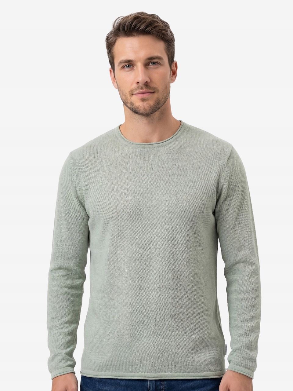 Only&sons Mátový Pánský Bavlněný Svetr S Kulatým Výstřihem XL 6FA