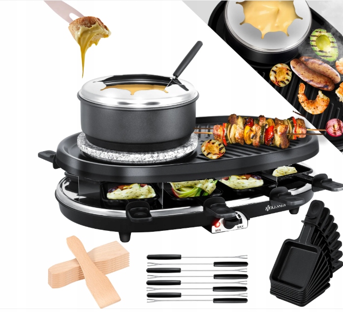 Raclette grill elektryczny Kesser czarny 1500 W