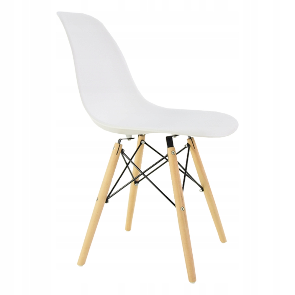 Zestaw 4 krzesła i stół do 160 cm Skandynawski Szerokość siedziska 46 cm