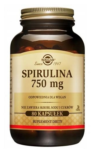 Solgar Spirulina 750 mg 80 kapsułek