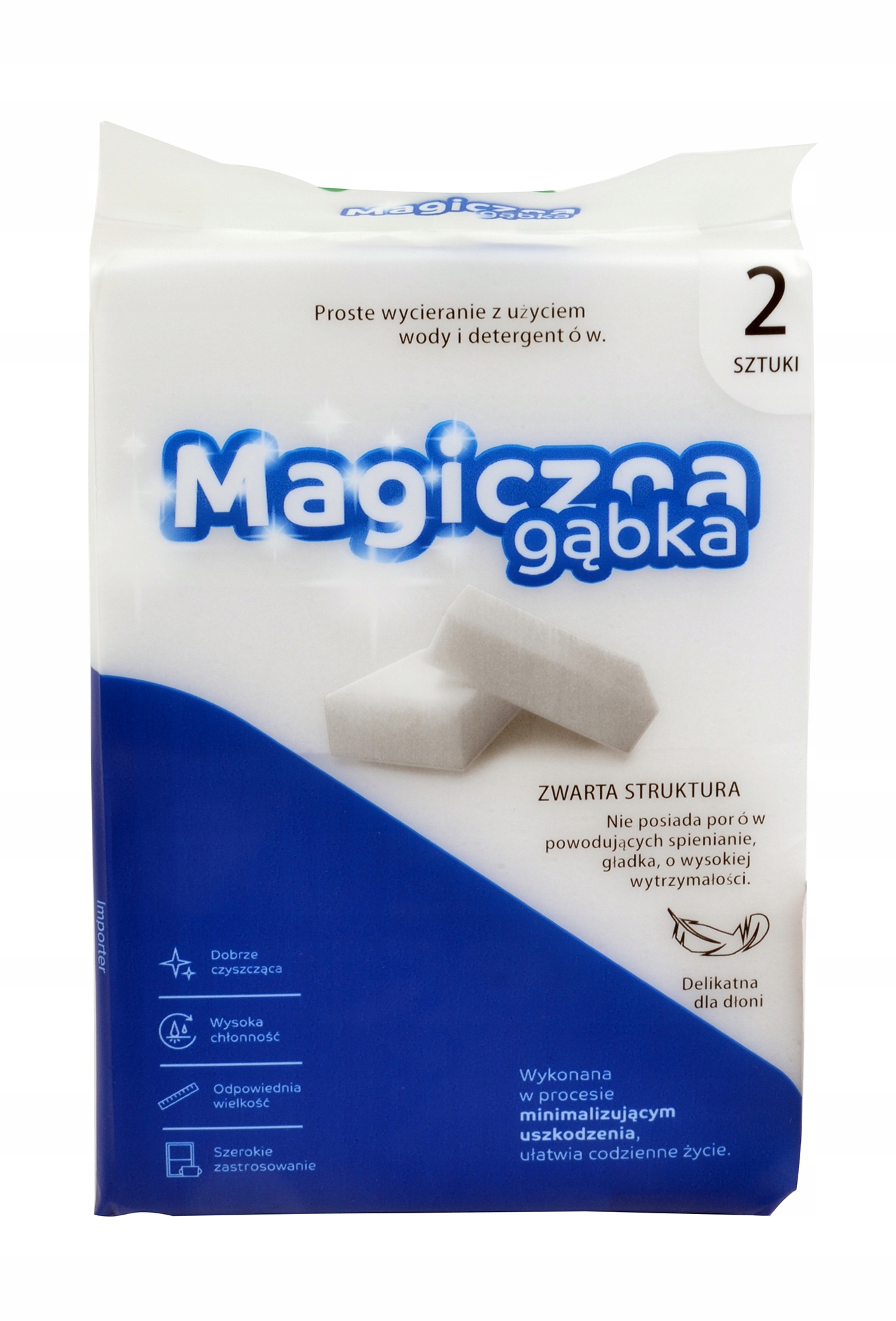 

Magiczna gąbka x 2 do czyszczenia ścian plam brudu