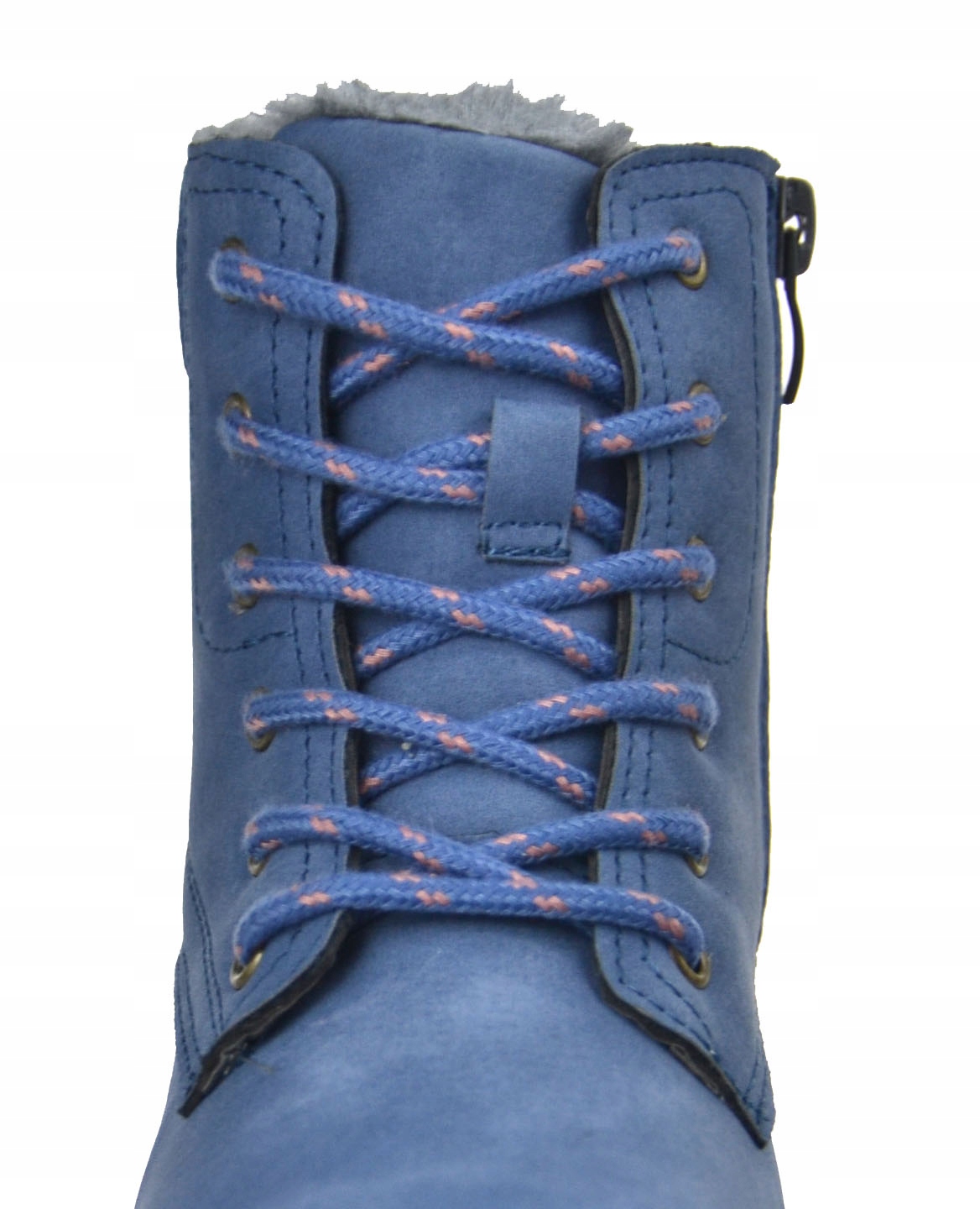 Kids Ciepłe Traperki Botki Suwak Niebieskie Moro r30 Płeć chłopcy