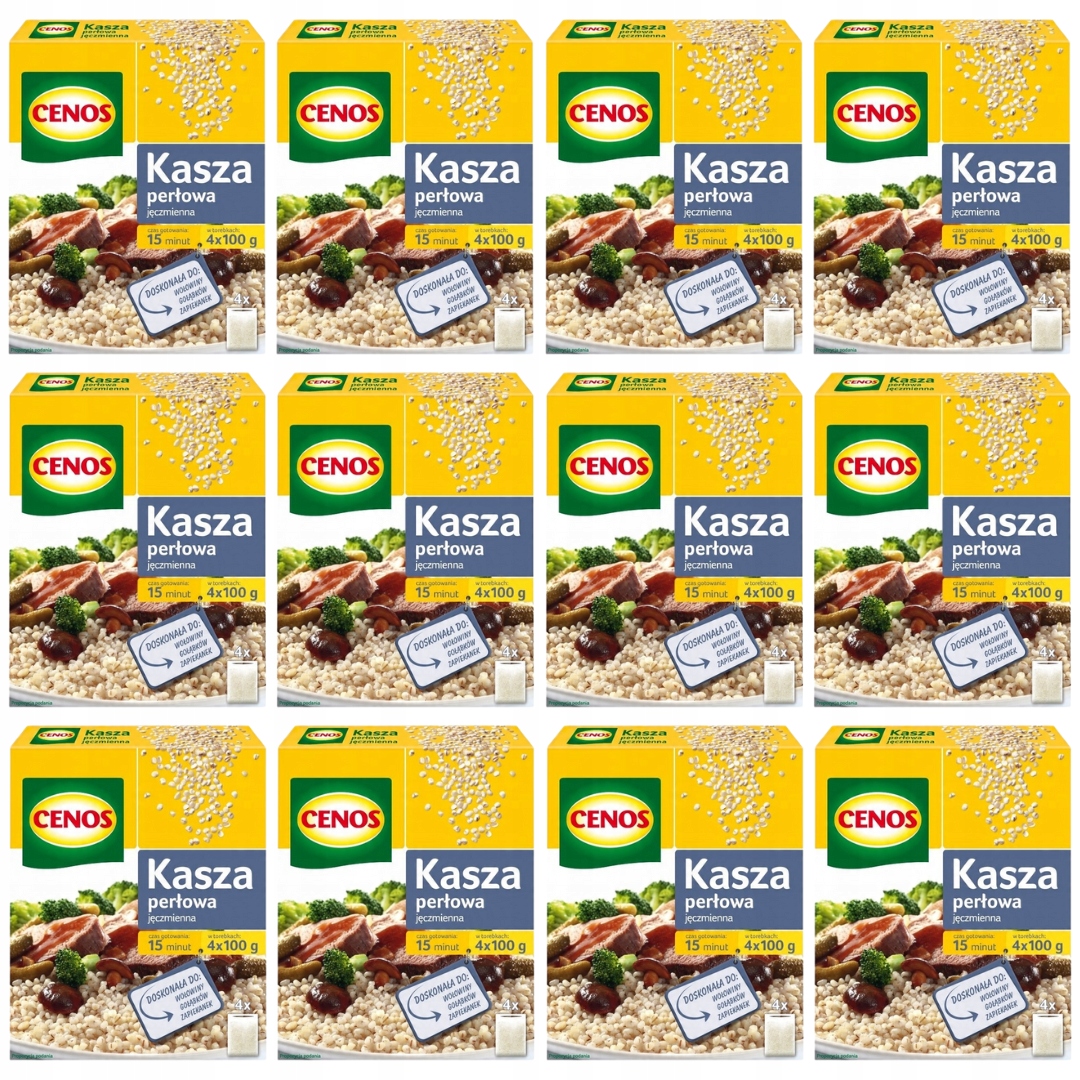 Levně Cenos perlová ječná krupice 400 g (4 sáčky) x 12 kusů