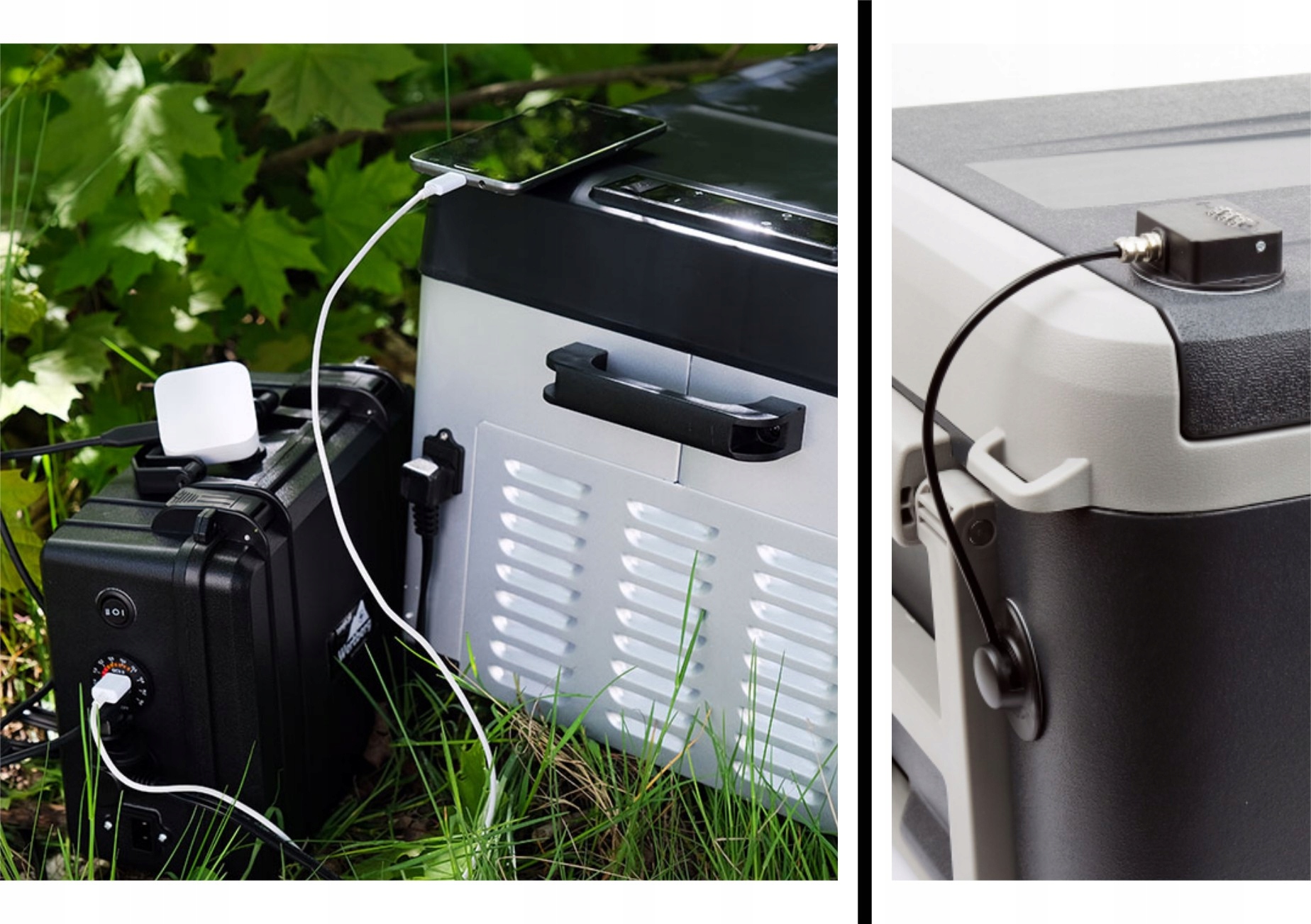 25L lodówka zamrażarka -20°C 12V/24V|230V bluetooth samochodowa sprężarkowa Głębokość produktu 38 cm