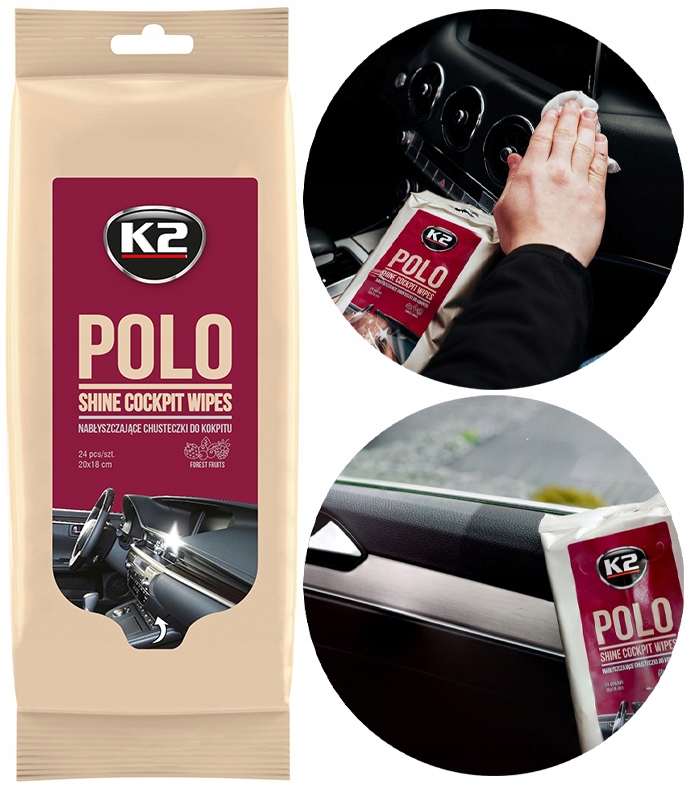 

K2 Polo Shine Wipes Ściereczki Do Kokpitu 24 Sztuk